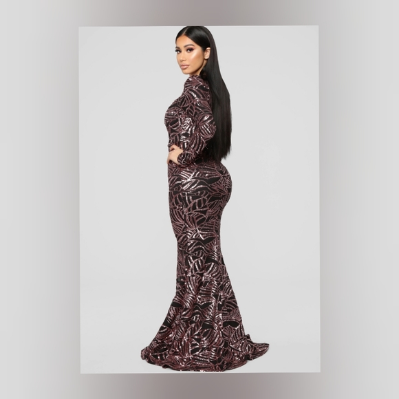 Shining Lights Sequin Dress - Pink/Black - Picture 3 of 4